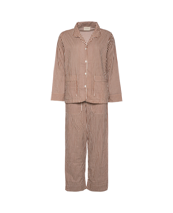 Sissel Edelbo - Nuit Pyjamas Set - Brown Stripes