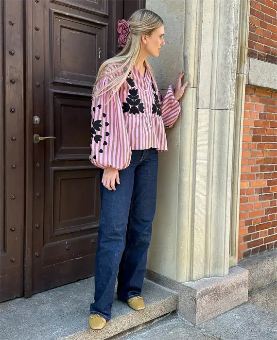 Sissel Edelbo - Rikke Top - Pink Stripes
