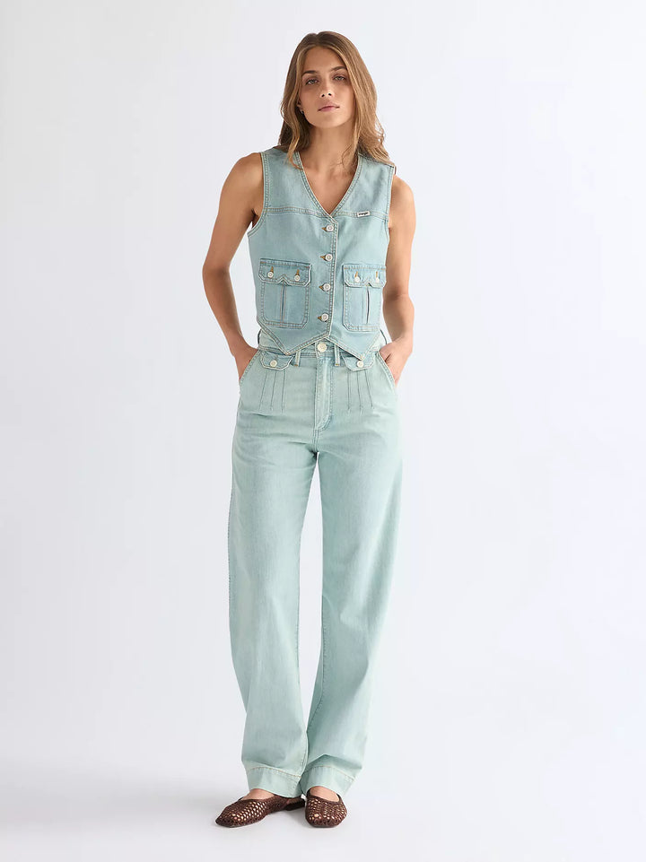 Wrangler - Sleek Barrel Bukser - Pale Denim