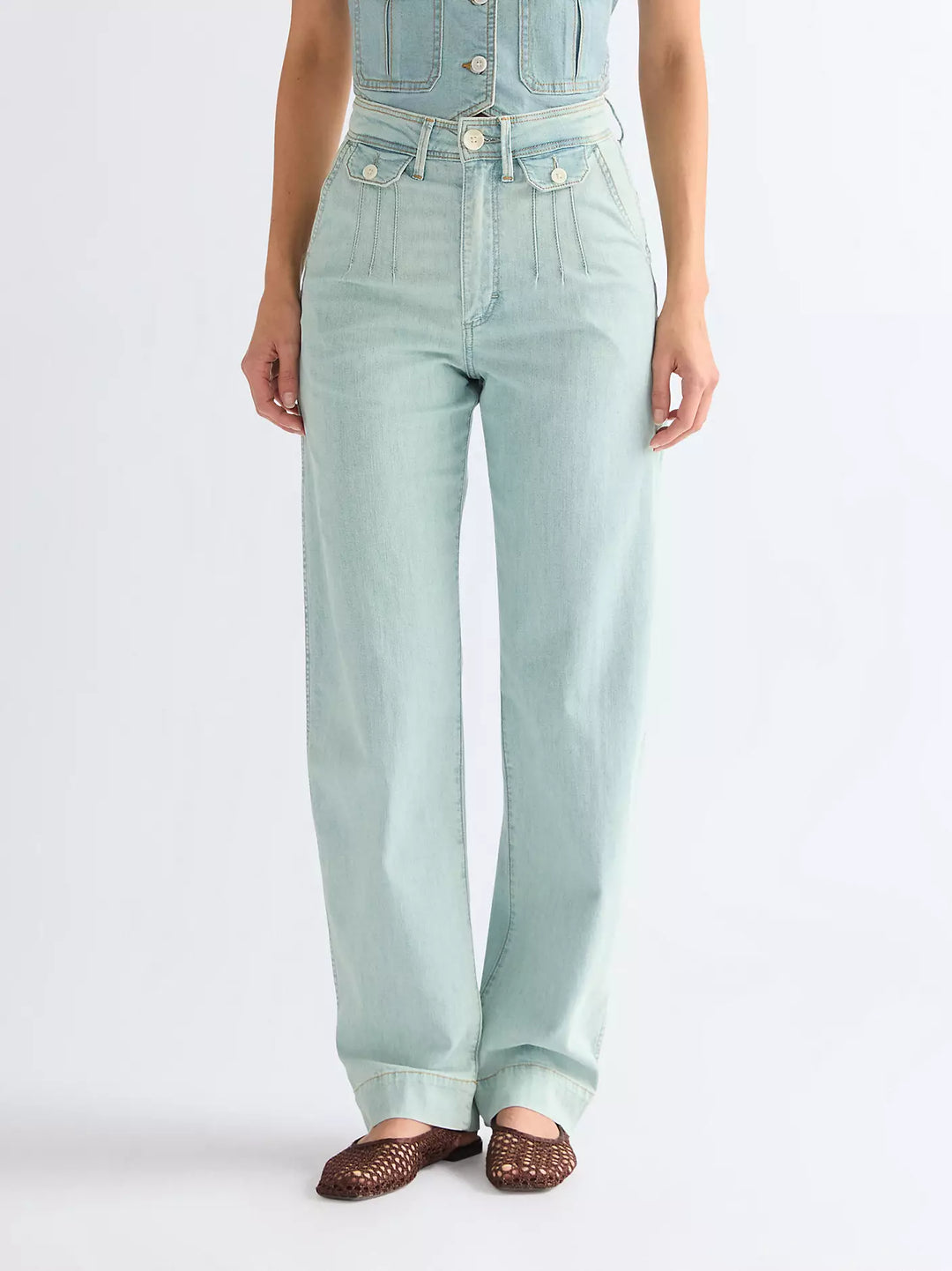 Wrangler - Sleek Barrel Bukser - Pale Denim