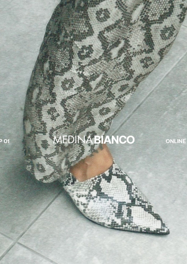 Medina x Bianco - Rowe Heel Step - White Snake