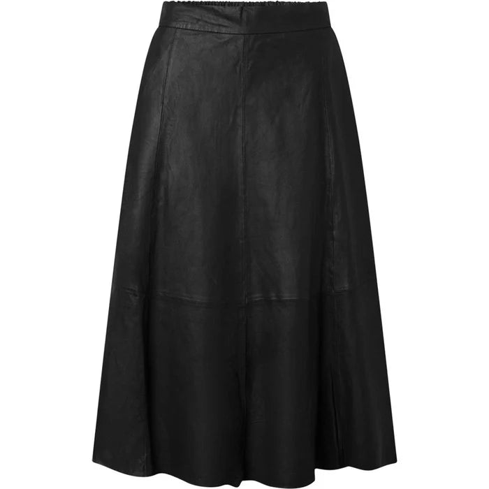 Depeche - Elinor Leather Nederdel - Black