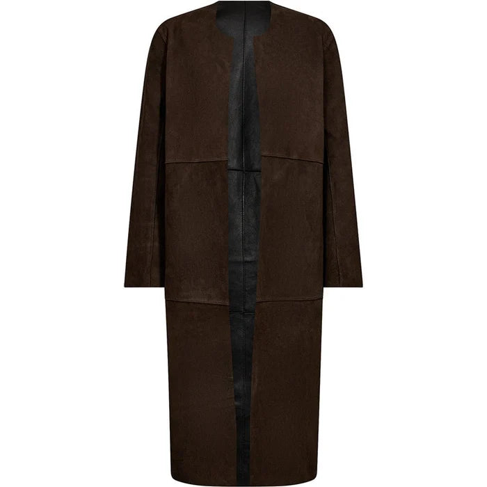 Depeche - Zita 2 in 1 Jakke - Dusty Brown / Black Combi