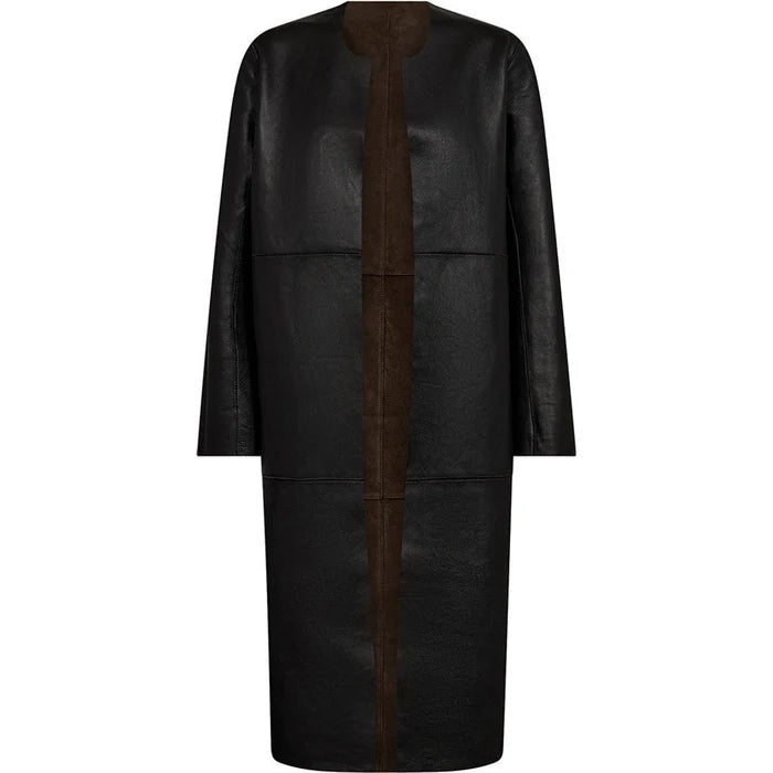 Depeche - Zita 2 in 1 Jakke - Dusty Brown / Black Combi
