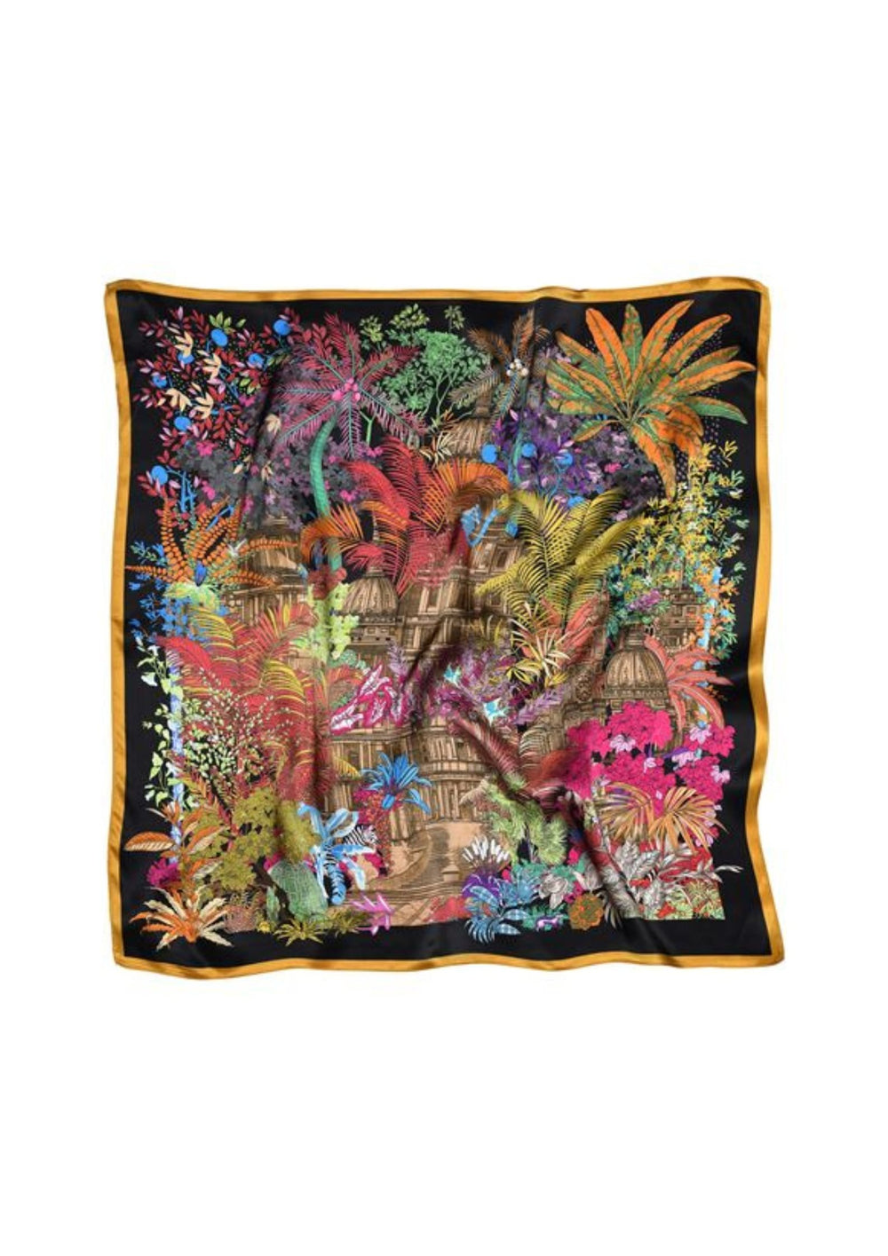 Sneaky Fox -Faith Silke Tørklæde - Golden Ochre- 68x68cm