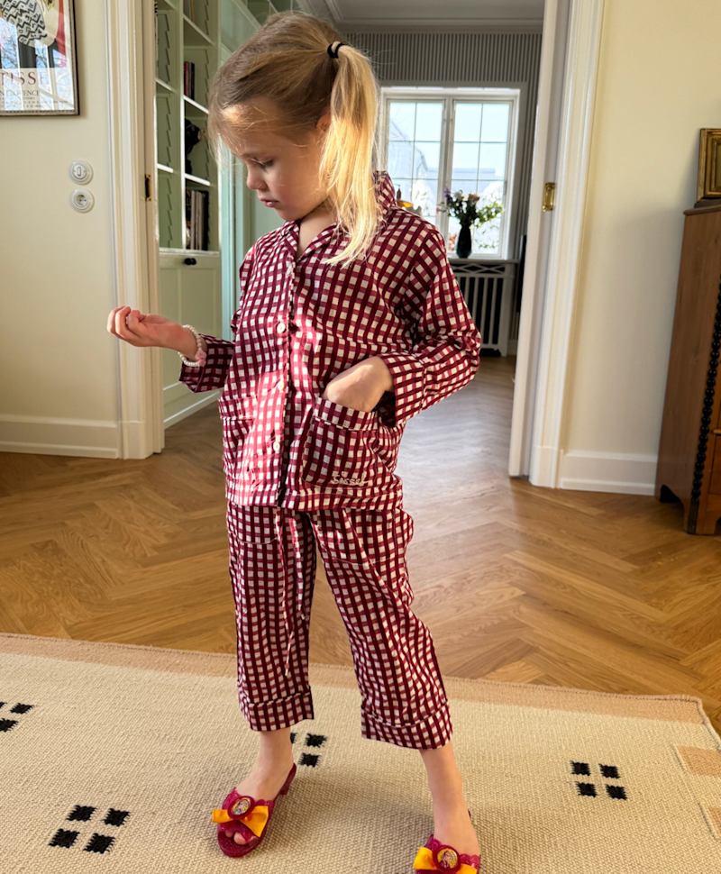 Sissel Edelbo - Nuit Mini Pyjamas Sæt - Berry Hedge