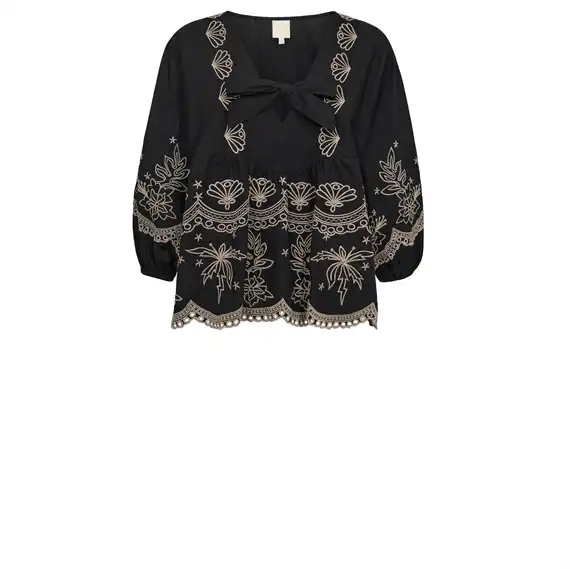 Gossia - Sofja Bluse - Black/Sand