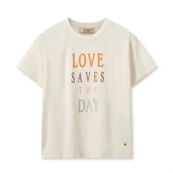 Mos Mosh - Asa O-ss Color T-shirt - Ecru