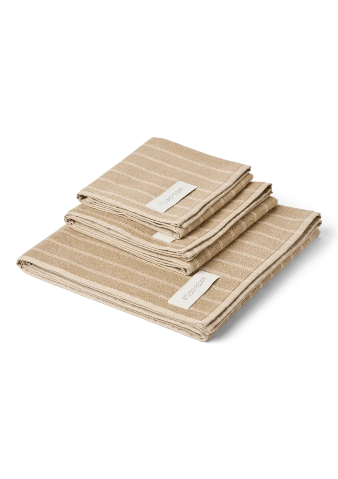 Studio Feder - Una Håndklæde - Sand Beige Rain - 40x60cm