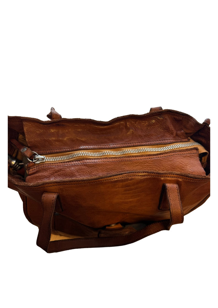 CAMPOMAGGI &amp; CATERINA LUCCHI  - Shoppingtaske - Læder - Cognac - Onesize