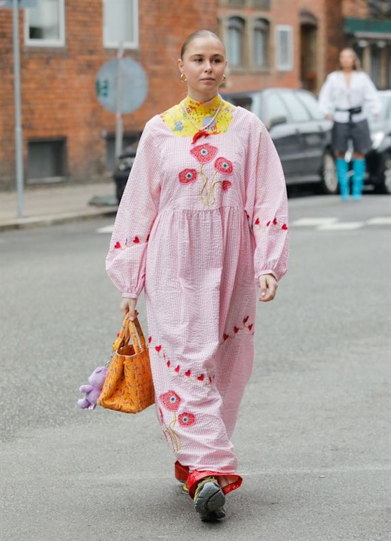 Sissel Edelbo - Wenke Kjole - Pink Stripes - Onesize