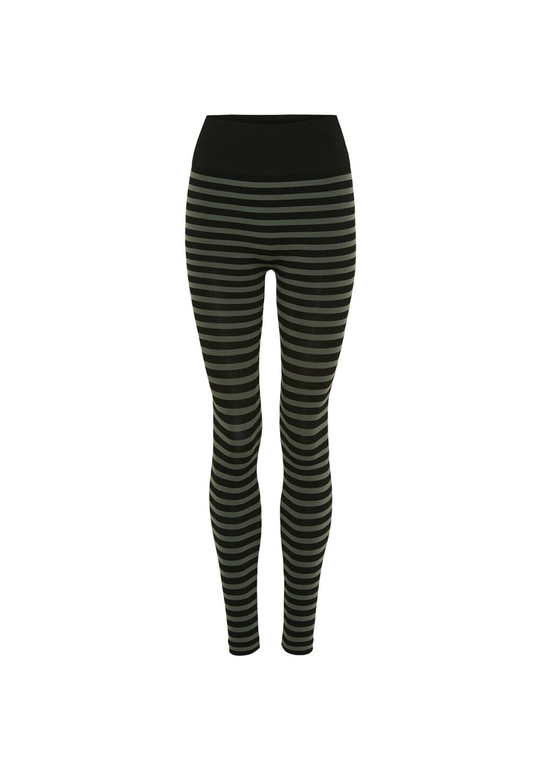 Tim &amp; Simonsen - Adrianna Stripe Legging HW - Nero-Oliva - Onesize