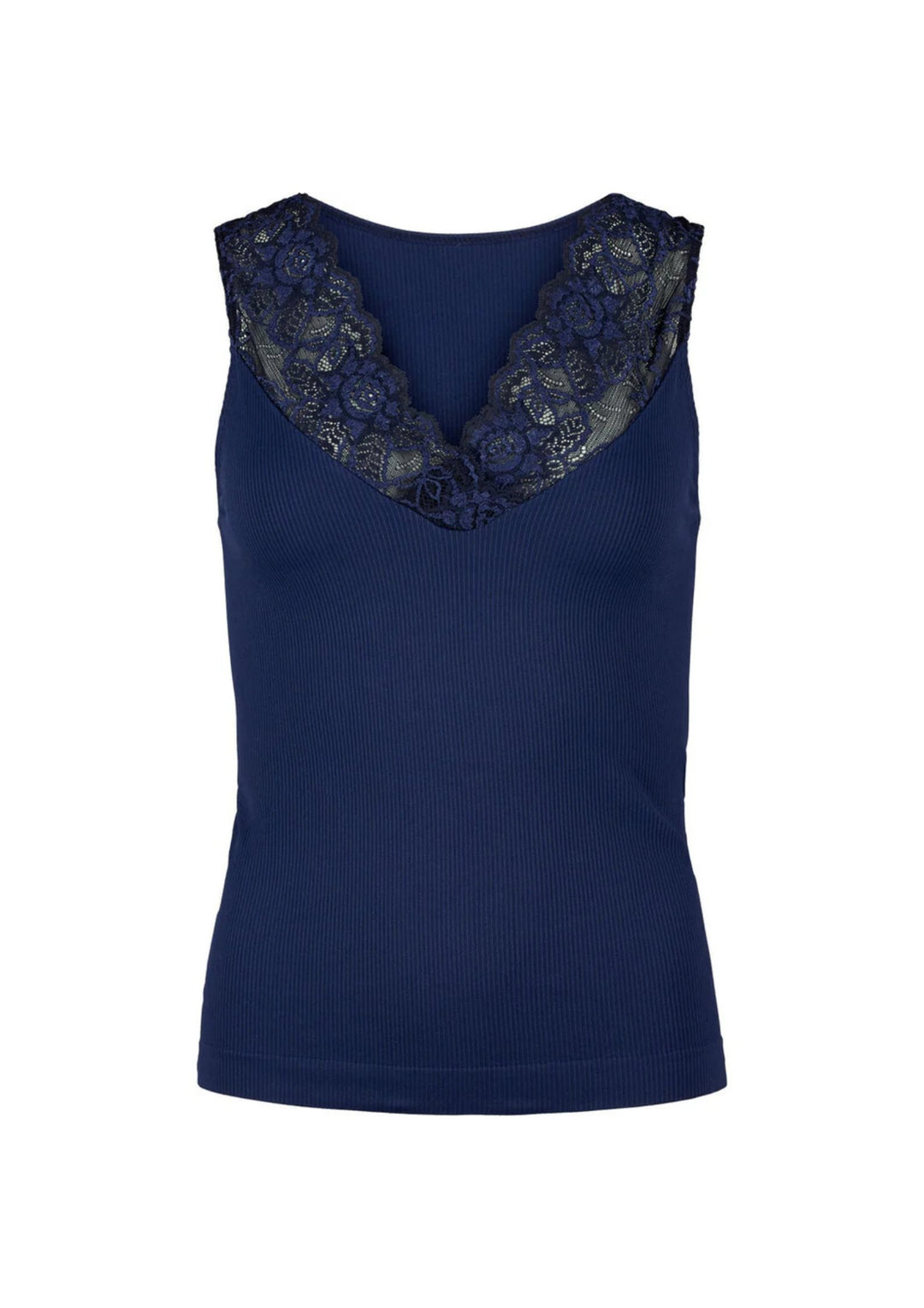 Tim &amp; Simonsen - Belen Rib - V-lace  Top - Blu