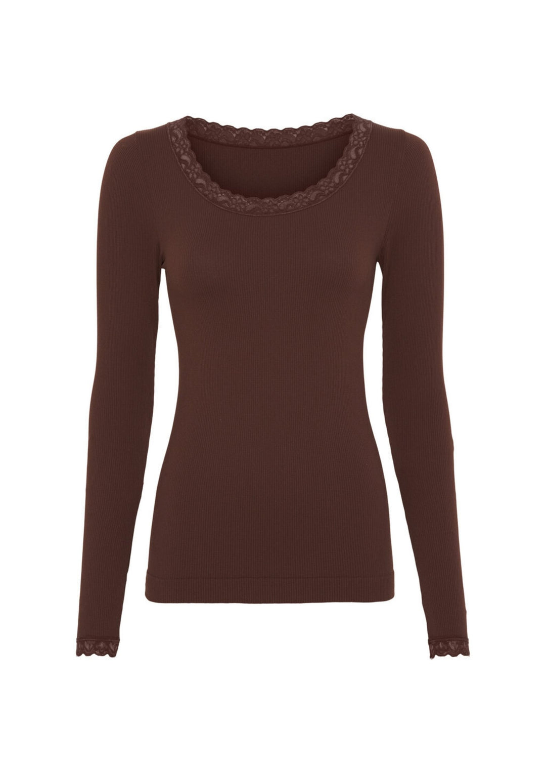 Tim &amp; Simonsen - Frida T-shirt LS - Cioccolato