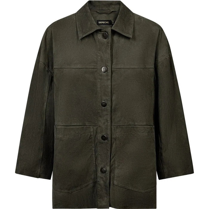 Depeche - Tonja Oversize Skjorte - Dark Khaki