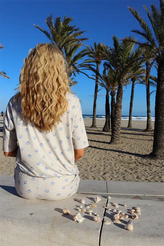Liberte - Alma T-shirt - Ivory Cobolt Shell