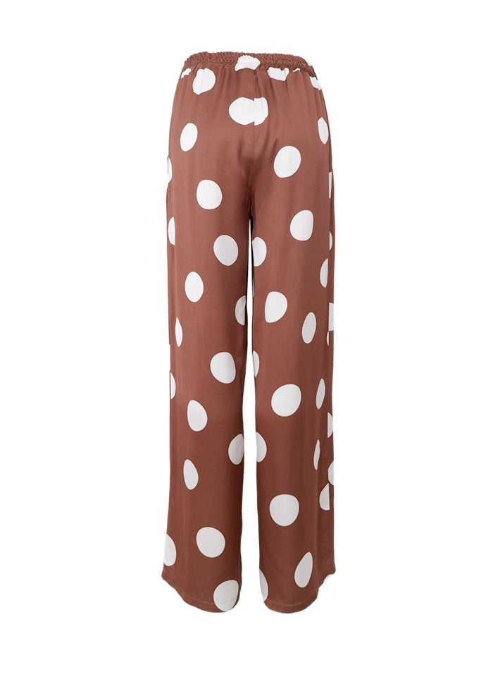 Black Colour - Mabel Pants - Mocca Dot
