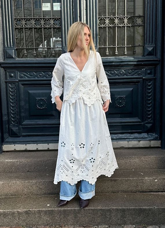 Sissel Edelbo - Trine Nederdel - White Cutwork - Onesize