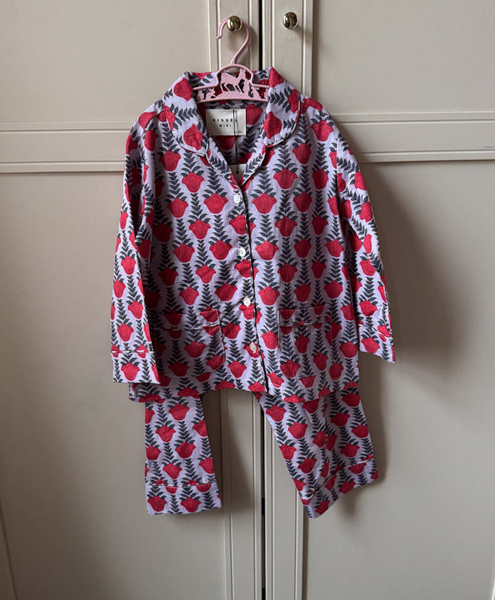 Sissel Edelbo - Nuit Mini Pyjamas Sæt - Red Lavender