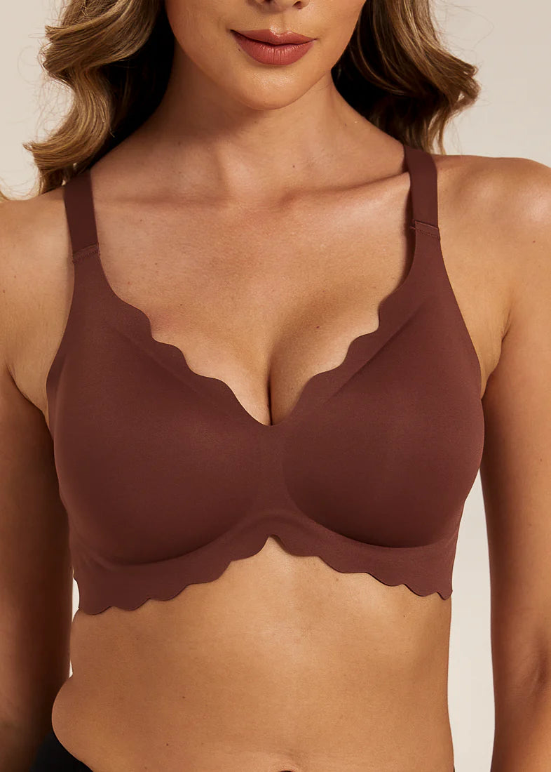 FemiFemme - Soft Scallop Bra - Velvet Chocolate