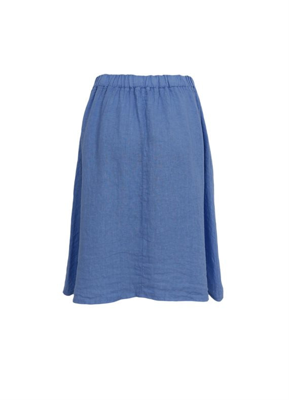 Black Colour - Melina Short Linen Nederdel - Sky Blue