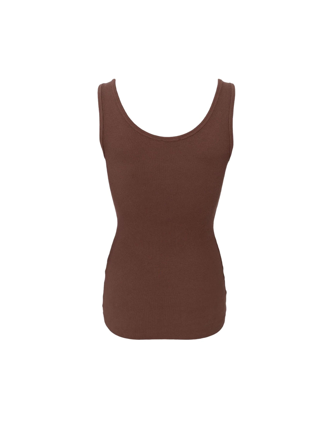 Black Colour - Vibs Tank top - Espresso