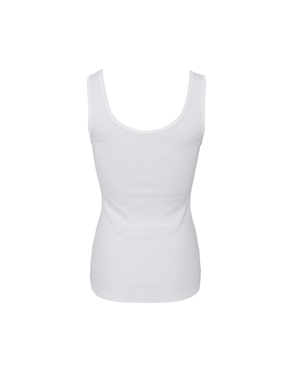 Black Colour - BC Vibs Rib Tank top - Off White