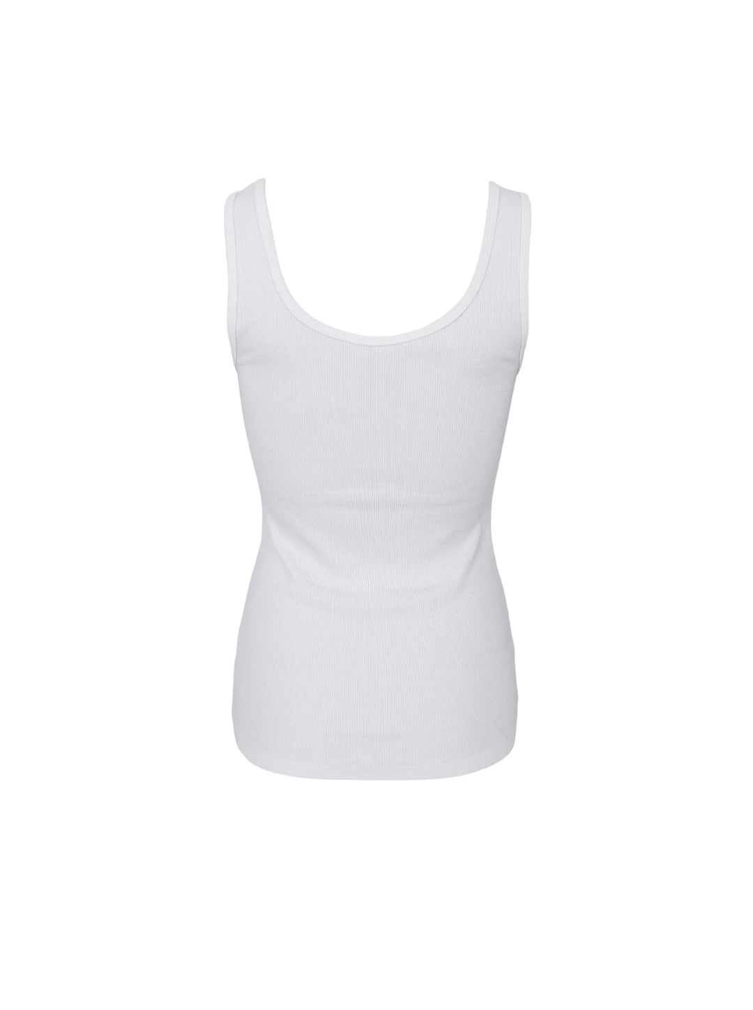 Black Colour - BC Vibs Rib Tank top - Off White