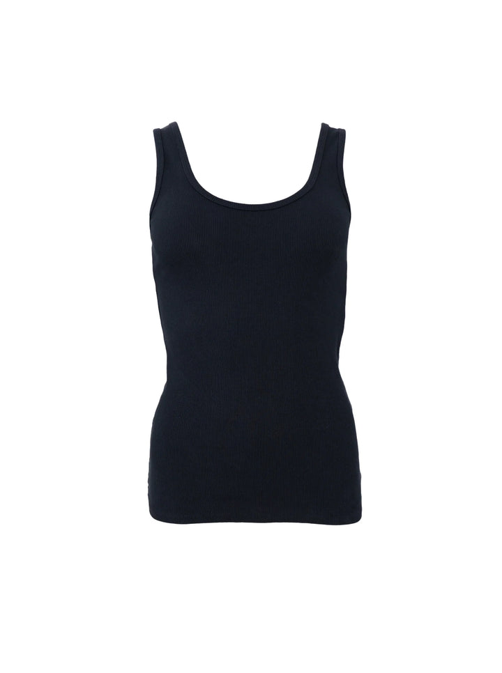 Black Colour - BC Vibs Rib Tank top - Black