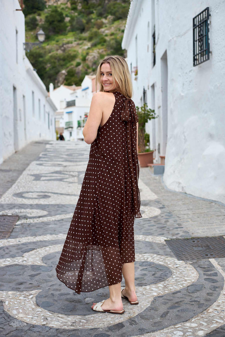 Black Colour - Vivian Dress - Espresso