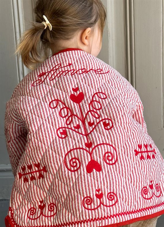 Sissel Edelbo - Penny Mini Jakke - Red Stripes