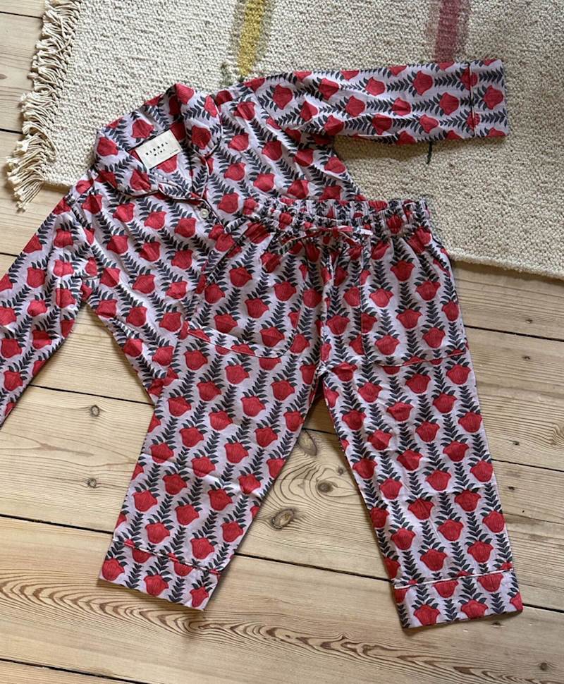 Sissel Edelbo - Nuit Mini Pyjamas Sæt - Red Lavender