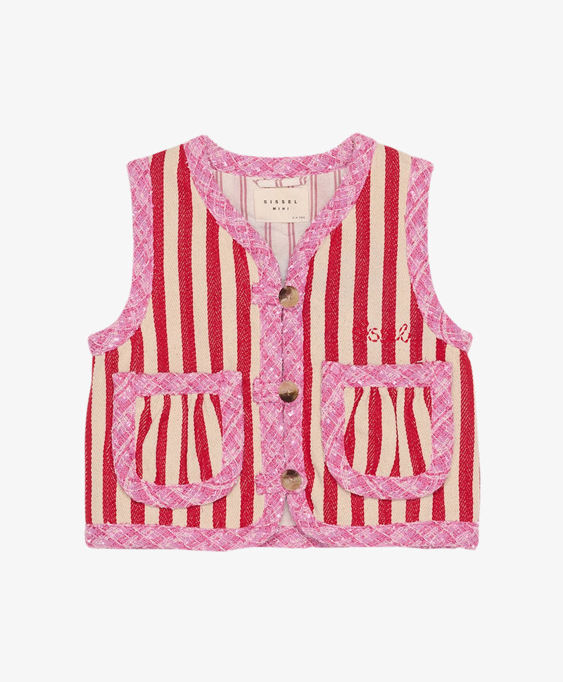 Sissel Edelbo - Como Mini Vest - Red Stripes