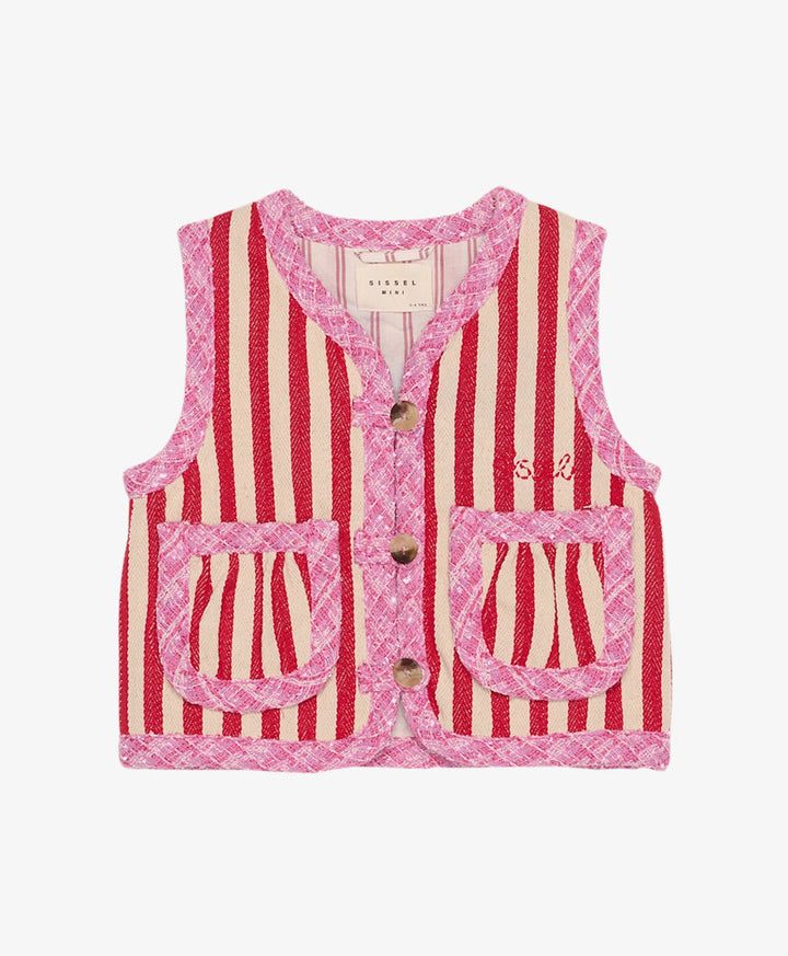 Sissel Edelbo - Como Mini Vest - Red Stripes