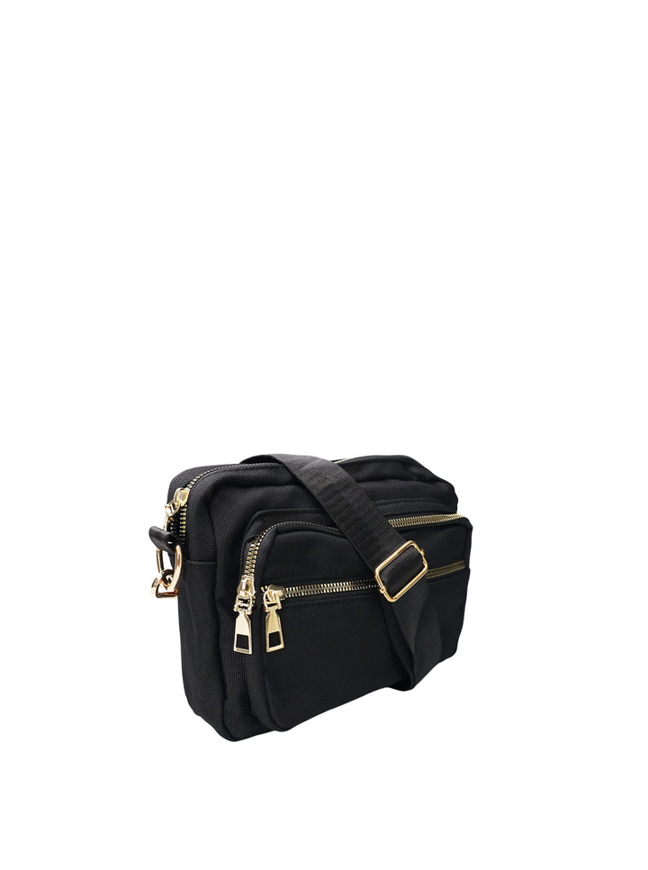Black Colour - Vanda Crossover Bag - Black