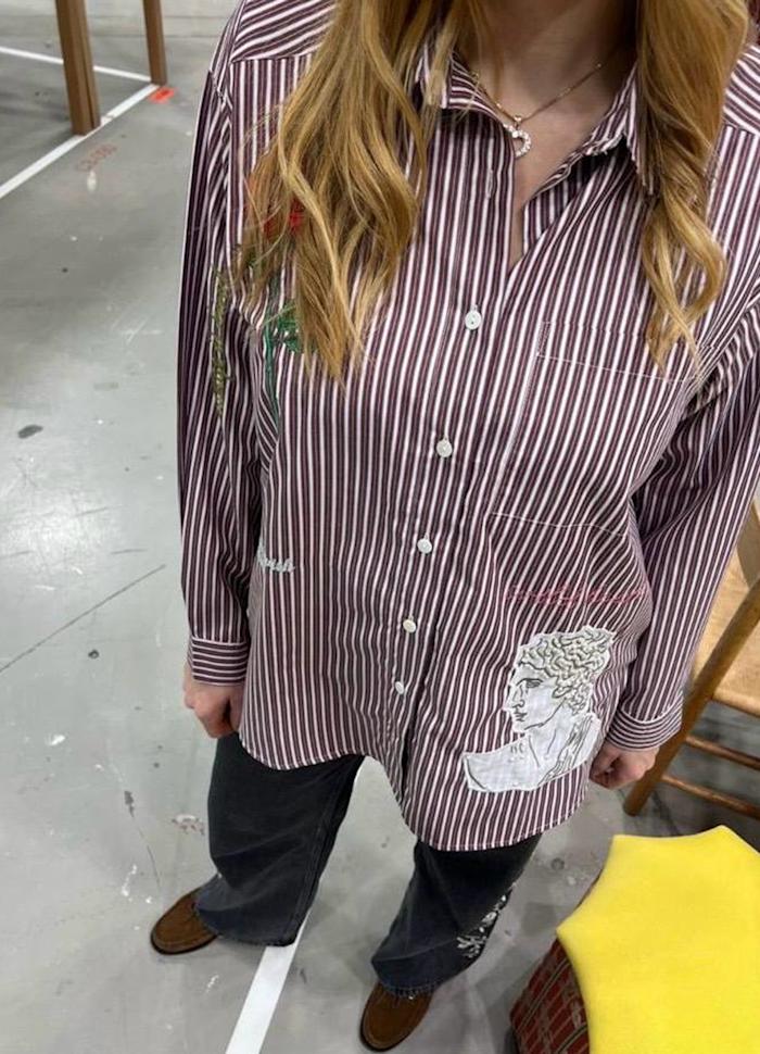 Sissel Edelbo - Pil Skjorte - Purple Stripes