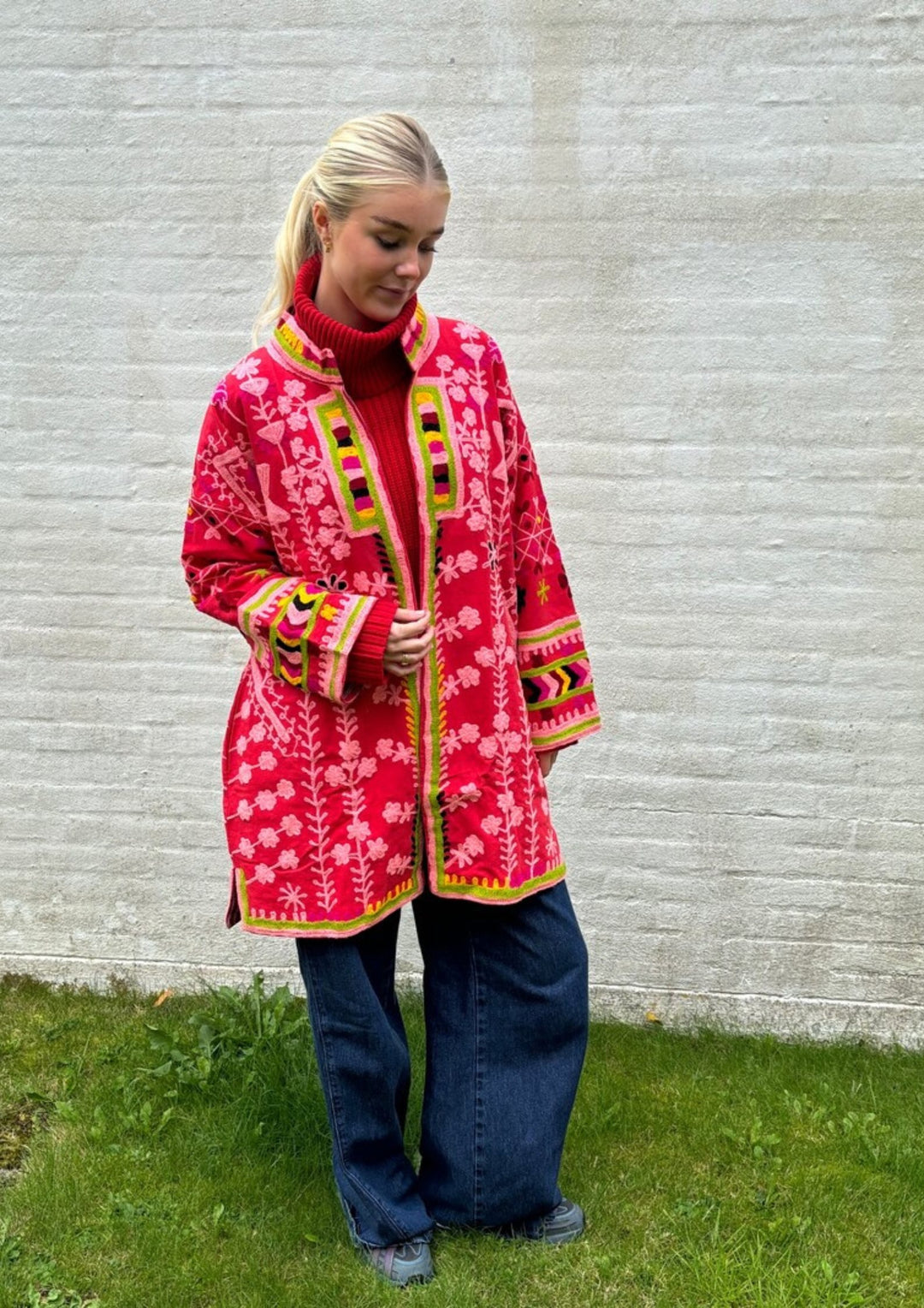 WAUW - Tisvilde Long Jakke - Red - Onesize