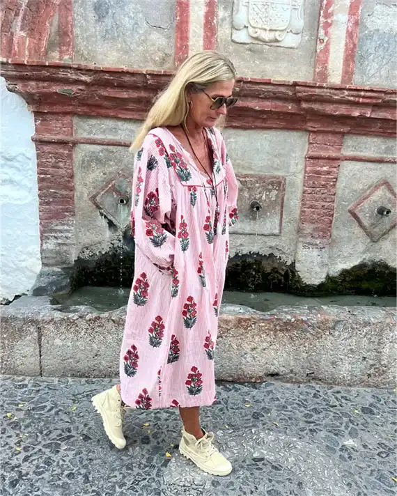 Wauw - Capri - Kjole - Rose stripe