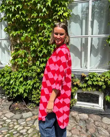 Wauw - Portofino Kjole - Pink/Red Harlequin