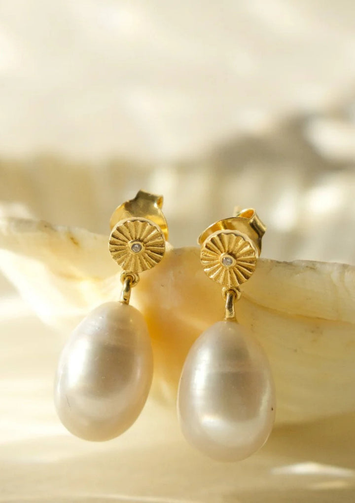 With Love Darling - Inovation Perleøreringe - Guld