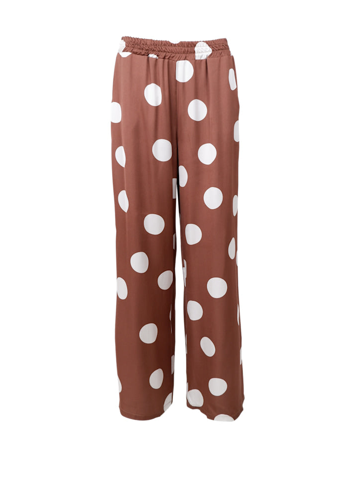 Black Colour - Mabel Pants - Mocca Dot