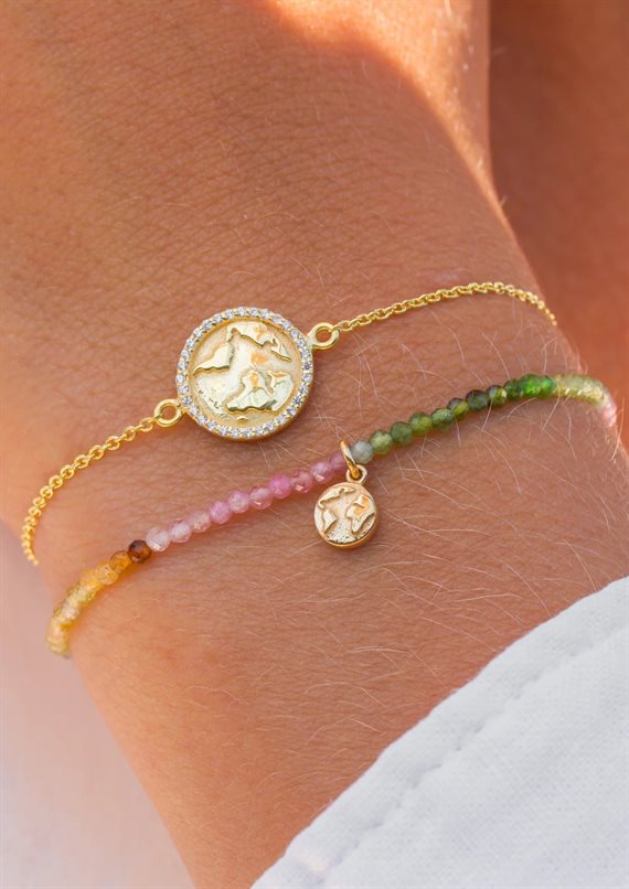 With Love Darling - Moder Jord - Tourmaline Perle Armbånd