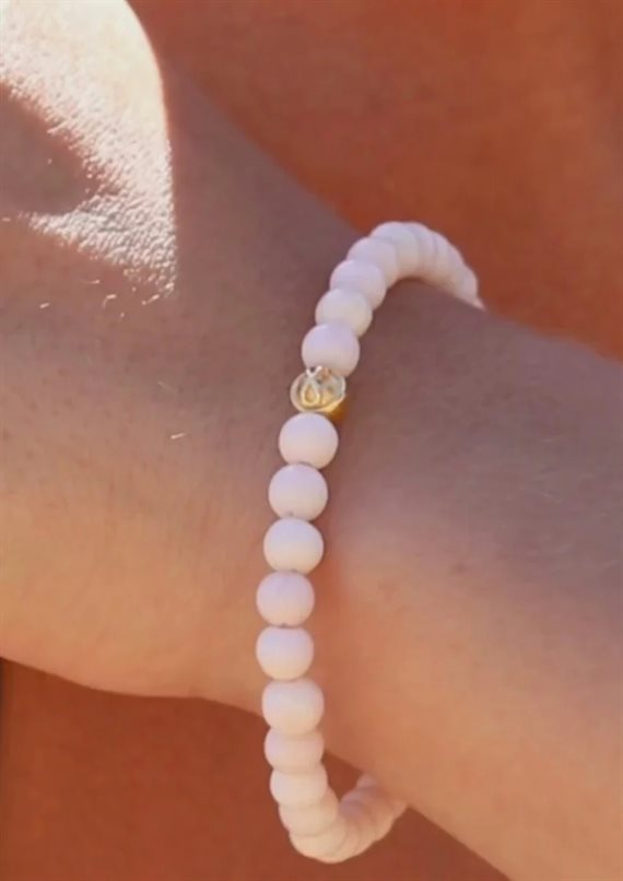 With Love Darling - Uendelighed pink Opal - Perle Armbånd
