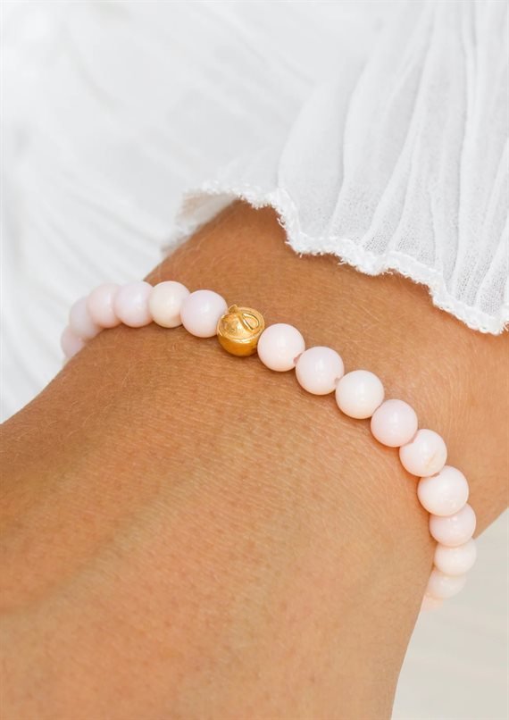 With Love Darling - Uendelighed pink Opal - Perle Armbånd