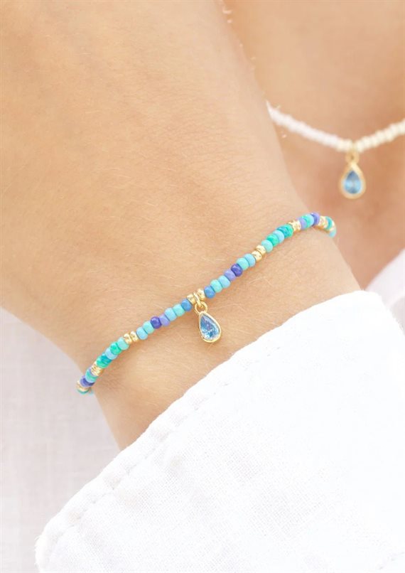 With Love Darling - Vanddråbe - Perle Armbånd