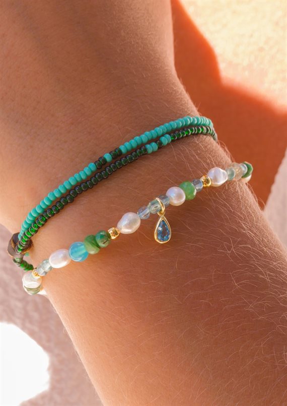 With Love Darling - Vanddråbe - Pure Perle Armbånd