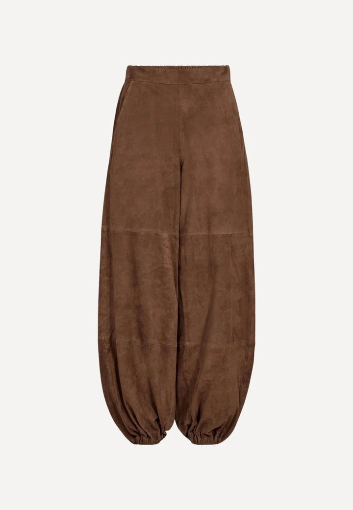 Depeche - Ella Suede Balloon Pants - Wood