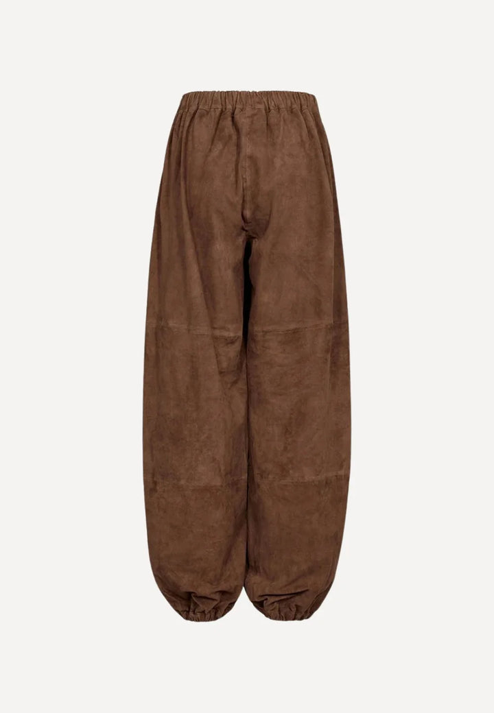 Depeche - Ella Suede Balloon Pants - Wood