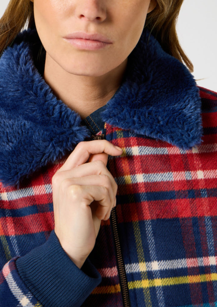 Wrangler - Aviator Jakke - Red Tartan
