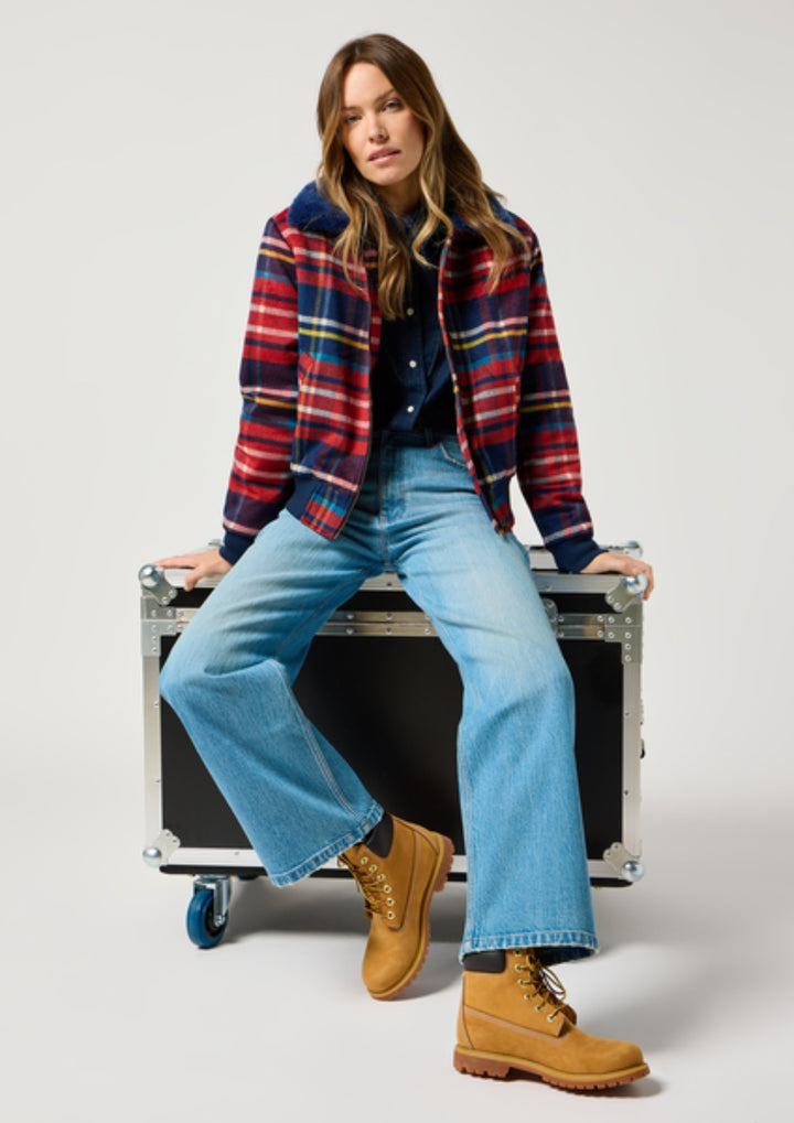 Wrangler - Aviator Jakke - Red Tartan